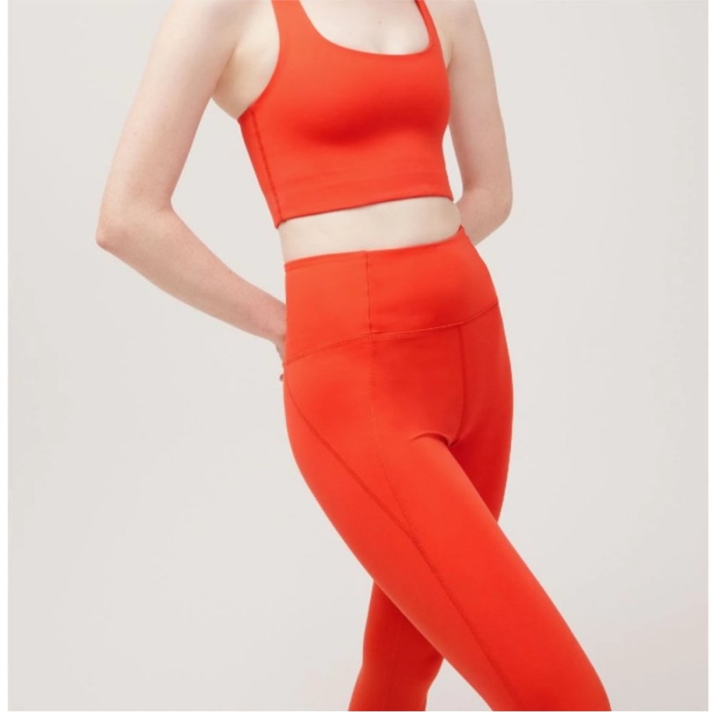 NWT Girlfriend Collective Paloma Crop XS 🍊 Blood Orange - Picture 4 of 5